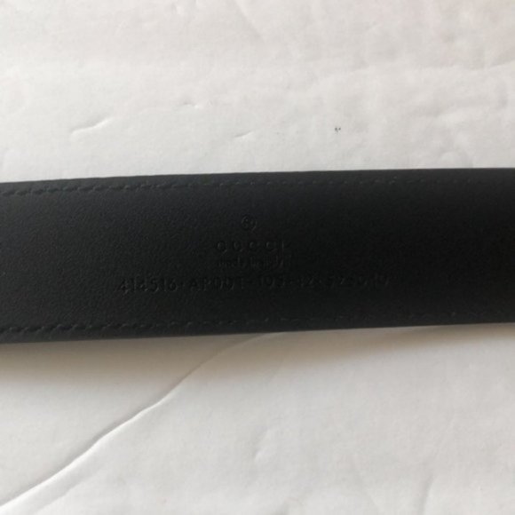 Gucci Leather Double G buckle  Belt Black Made in Italy 1in Wide New Sz. 100-40 - Picture 8 of 10